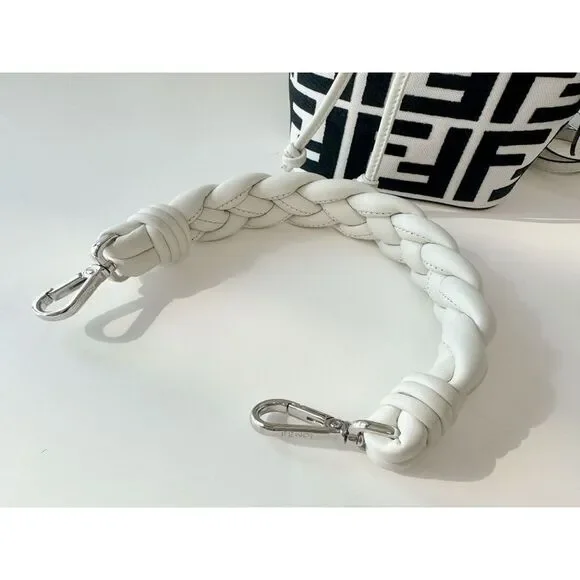 Montrezzo Ff Embroidered Canvas Mini Bag White - Picture 5 of 5